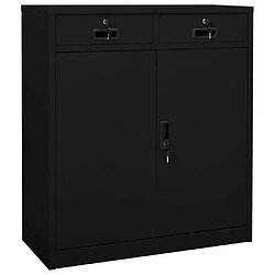 vidaXL Armoire de bureau Noir 90x40x102 cm Acier 