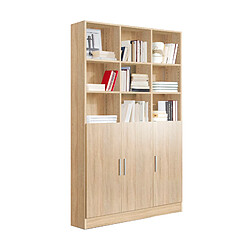 Pegane Etagère / bibliothèque coloris Chêne Cambrian - longueur 122 x profondeur 35 x hauteur 186 cm 