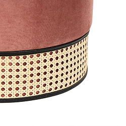 Acheter Beliani Pouf en velours rose YANKTON