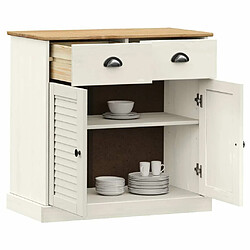 Avis Maison Chic Buffet commode,console avec tiroirs pour rangement VIGO 78x40x75 cm blanc bois massif de pin -MN47981