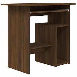 Maison Chic Bureau,Table de travail,bureau de travail pour chambre Chêne marron 80x45x74 cm Bois d'ingénierie -GKD26718