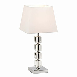 Endon Lampe de table en acrylique transparent, tissu Tc blanc, E14 