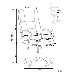 Avis Beliani Fauteuil massant Cuir PU Noir GRANDEUR