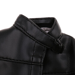 Acheter Manteau Veste en Cuir PU Noir 1/6 Echelle Masculine Vêtements Pour 12 '' Figurines Poupées