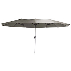 ALIZÉ Parasol en acier 4.5x2.7 m Ovale Taupe.