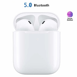 Chrono i12 TWS Bluetooth 5.0 Écouteurs sans Fil avec Microphone intégré + étui de Protection pour boîte de Chargement. Compatible avec Tous Les appareils Bluetooth 