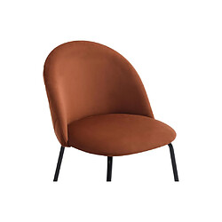 Vente-Unique Lot de 2 chaises en velours et acier inoxydable noir - Terracotta - MELBOURNE pas cher