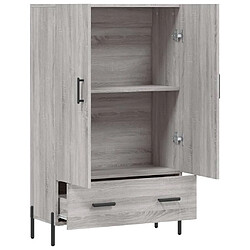 Maison Chic Buffet,Meuble de Rangement,commode pour salon,Cuisine sonoma gris 69,5x31x115 cm bois d'ingénierie -MN94425 pas cher