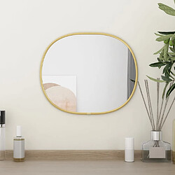 Maison Chic Miroir mural | Miroir Décoration pour Maison Salle de Bain Doré 30x25 cm -GKD26199