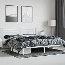 Avis Maison Chic Lit adulte - Cadre de lit métal avec tête de lit,Structure du lit Contemporain pour chambre blanc 193x203 cm -MN74111