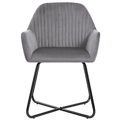 Avis Decoshop26 Lot de 4 chaises de salle à manger cuisine design moderne velours gris CDS021621