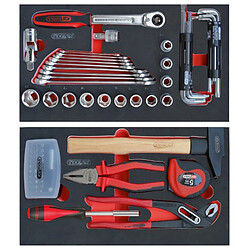 KS TOOLS 800.0077 Composition 77 outils pour servante mobile bi-matière 850.0340 