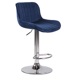 Non Tabouret de bar Lentini velours chrome 