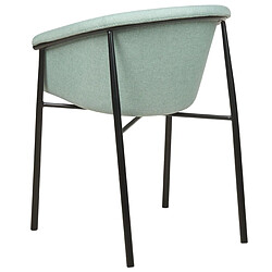 Beliani Chaise de salle à manger Set de 2 Tissu Vert menthe AMES pas cher