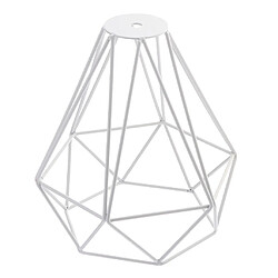 Ceiling Light Cage 2pcs Fil Rétro Diamant Pendentif Plafond Vivant Lumière Cage Abat-jour Blanc