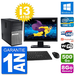 PC Tour Dell 9020 Ecran 19" Intel i3-4130 RAM 8Go Disque 500Go Windows 10 Wifi · Occasion 