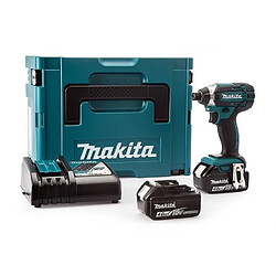 Visseuse a choc Makita 18V 4.0Ah DTD152RMJ Makita Visseuse à chocs avec 2 batteries 18V 4Ah Li-ion et coffret Makpac