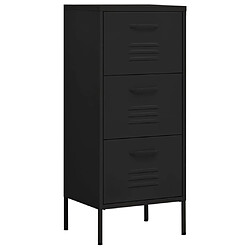 vidaXL Armoire de rangement Noir 42,5x35x101,5 cm Acier