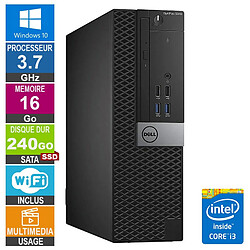 PC Dell Optiplex 5040 SFF i3-6100 3.70GHz 16Go/240Go SSD Wifi W10