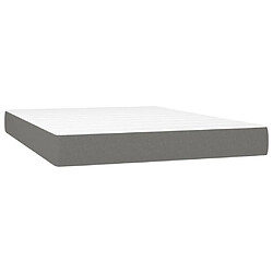 vidaXL Matelas de lit à ressorts ensachés Gris foncé 140x190x20 cm