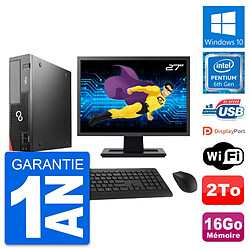 PC Fujitsu D556 DT Ecran 27" Intel G4400 RAM 16Go Disque Dur 2To Windows 10 Wifi · Occasion 