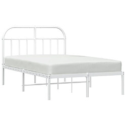 Acheter Maison Chic Lit adulte - Cadre de lit métal avec tête de lit pour chambre blanc 120x190 cm -MN98857