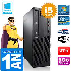 PC Lenovo M92p SFF Core I5-3470 Ram 8Go Disque 2 To Graveur DVD Wifi W7 - Occasion