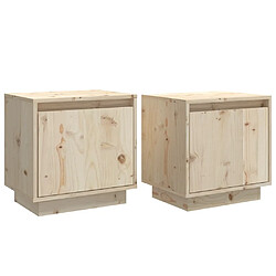 Maison Chic Lot de 2 Tables de chevet - Tables de Nuit 40x30x40 cm Bois de pin solide