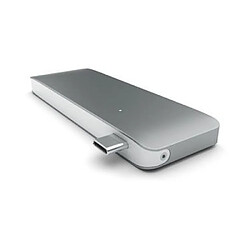 Satechi Hub Type-C avec 2 Ports USB 3.0 et 2 Lecteurs Carte SD/Micro SD Gris anthracite