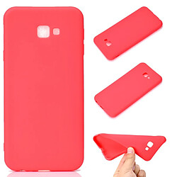 NC Coque en TPU Couleur unie rouge mat mat pour votre Samsung Galaxy J4 Plus