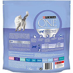 Purina One Spécial Pelage & Boules de Poils - au Poulet et aux Céréales Complètes - 1,5 KG - Croquettes pour Chat Adulte - Lot de 6