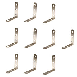 10pcs attaches d'angle en acier épaissie support angle droit ensemble 85x85x20mm