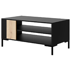 Bestmobilier Cambridge - table basse - bois et noir - 100 cm