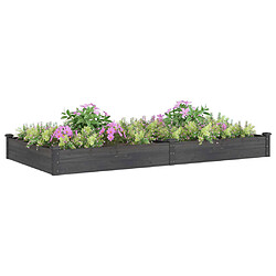 Avis Maison Chic Jardinière,Lit surélevé de jardin - Bac à fleurs - pot de fleur doublure 240x120x25 cm bois massif sapin -GKD86851