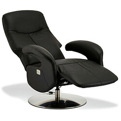 Acheter FURNHOUSE Fauteuil relax electrique en cuir noir