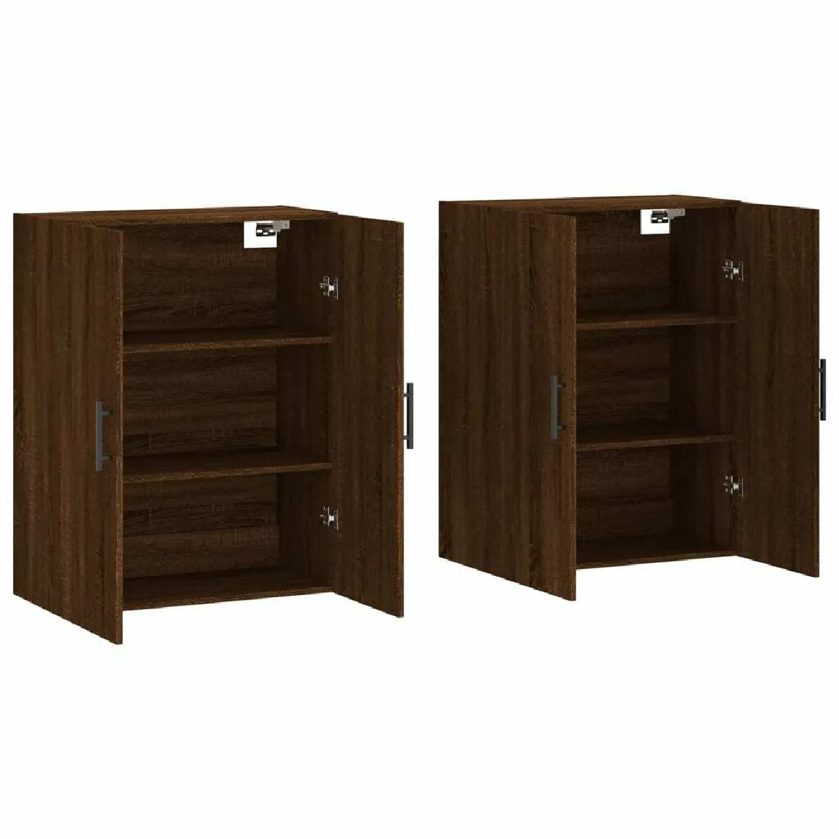 Acheter Maison Chic Lot de 2 Armoires murales,Meuble de Rangement,Armoire Suspendue chêne marron 69,5x34x90 cm -MN55780