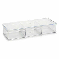 Berilo Organisateur Transparent Plastique 20 x 3,5 x 7 cm (12 Unités)