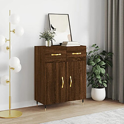 vidaXL Buffet chêne marron 69,5x34x90 cm bois d'ingénierie