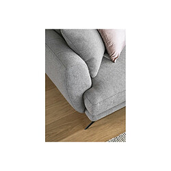 VENESETTI Canapé d'angle convertible - LARSON - en tissu Luxe, 5 places, gris , angle droit (vu de face) pas cher