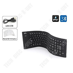 Avis Tech Discount Clavier Bluetooth en silicone TD® Universel 108 (touches) Pliable