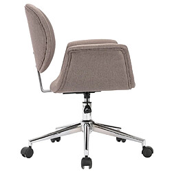 Acheter Maison Chic Chaise Gaming | Chaise pivotante de bureau Ergonomique Fauteuil Taupe Tissu -GKD54222