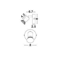 NOVA LUCE Applique BASE Blanc Mat LED GU10 1x5 W