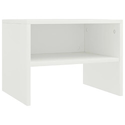 Maison Chic Table de chevet,Table de nuit,Table d'appoint pour salon Blanc 40 x 30 x 30 cm Aggloméré -MN34228