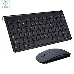Mini clavier et souris sans fil Bluetooth ultra-mince sans fil, fournitures de bureau pour tablette Android Windows IOS|noir