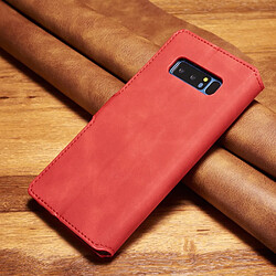 Etui en PU style rétro rouge pour votre Samsung Galaxy Note 8