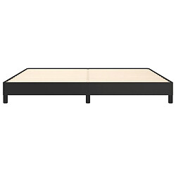 Maison Chic Lit adulte - Lit simple Cadre de lit,Structure du lit Contemporain Noir 200x200 cm Similicuir -MN71239 pas cher