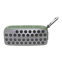 Yonis Enceinte Bluetooth Outdoor Résistante À L'Eau Avec Carabiner Appels Mains-Libres Supporte Carte TF FM U Disk Enceinte Bluetooth Étanche IPX4 Autonomie 9h TWS Série Technologie Support TF FM Vert YONIS