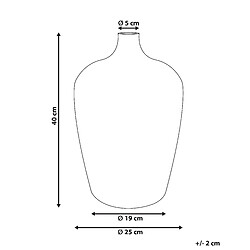 Avis Beliani Vase à fleurs KACHORI fait à la main Verre 40 cm Argenté