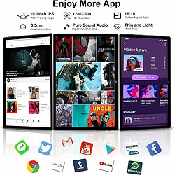 niuniutab Tablette 10 Pouces Android 13 Tablette,4G LTE,Octa-Core,12 Go RAM 128 Go ROM,Caméra 8MP + 13MP,IPS 800x1280 FHD, 6000mAh Batterie.