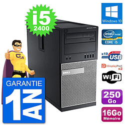 PC Tour Dell 7010 Intel Core i5-2400 RAM 16Go Disque Dur 250Go Windows 10 Wifi · Occasion 